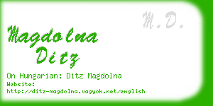 magdolna ditz business card